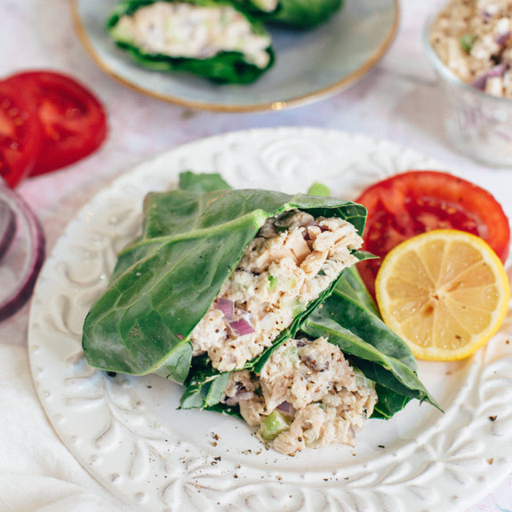 Tone It Up 5 Day Detox Delicious Recipes Tuna Collard Wrap with Lemon and Tomato